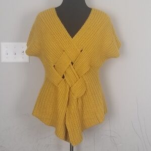 Escio Mustard Yellow Knit Women's Sweater Size Extra Large